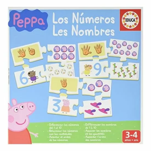 PUZZLE LOS NUMEROS PEPPA PIG 