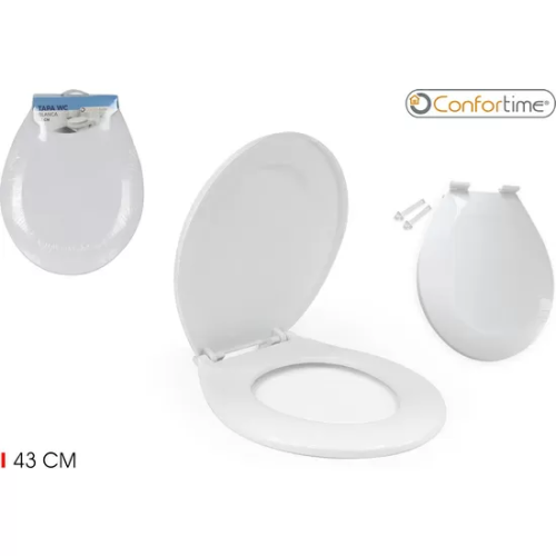 TAPA WC PLASTICO BLANCA 43CM CONFORTIME