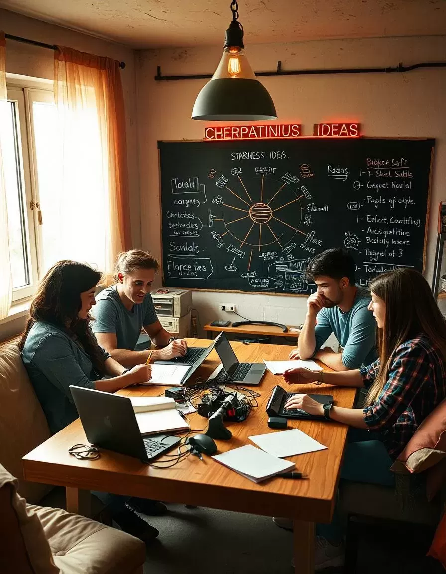 Chicos jóvenes trabajando que representan al equipo de una startup