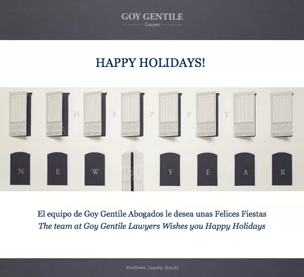 Happy Holidays From Goy Gentile!