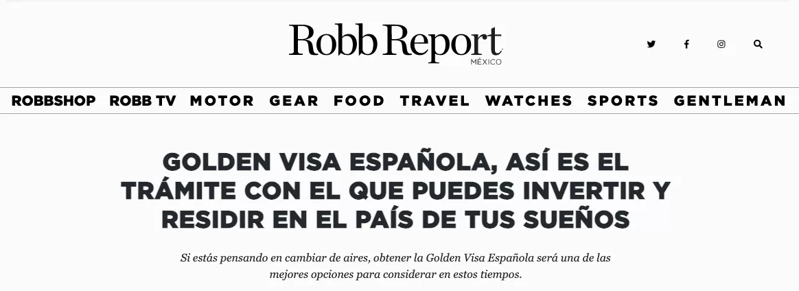 Golden Visa Española, así es el trámite con el que puedes invertir y residi