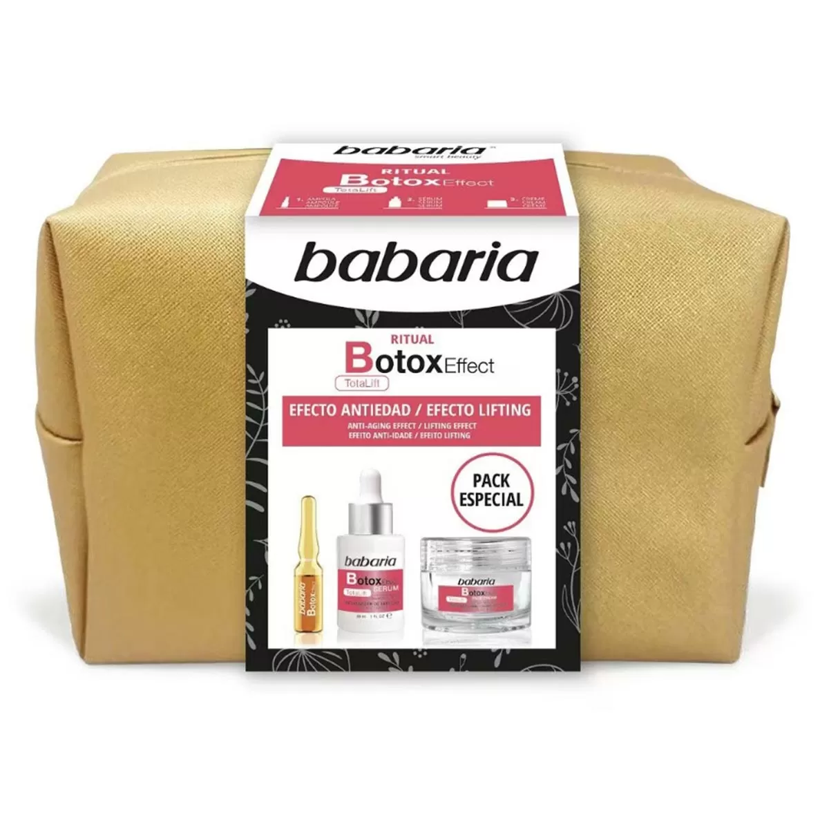 BABARIA BOTOX ANTI-EDAD CREMA FACIAL 50ML + SERUM 30ML + AMPOLLAS 2UN.