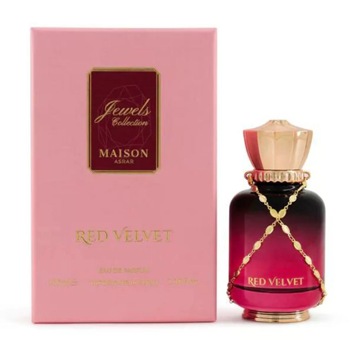 MAISON ASRAR JEWELS COLLECTION RED VELVET EAU DE PARFUM 100ML VAPORIZADOR