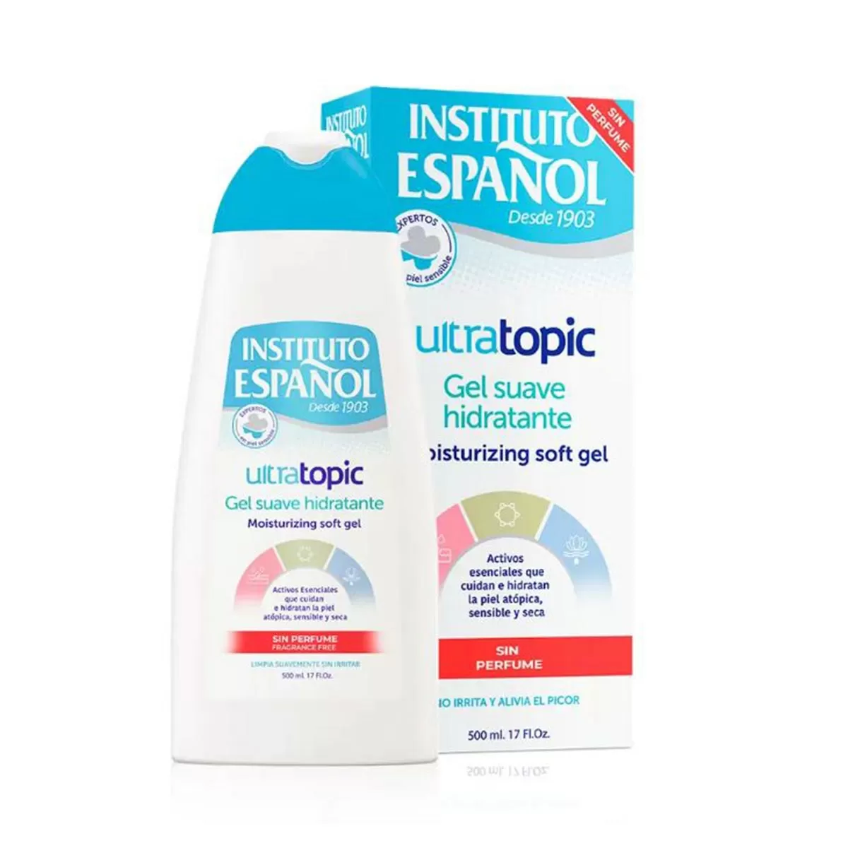 INSTITUTO ESPAÑOL ULTRATOPIC GEL HIDRATANTE SUAVE SIN PERFUME 500ML