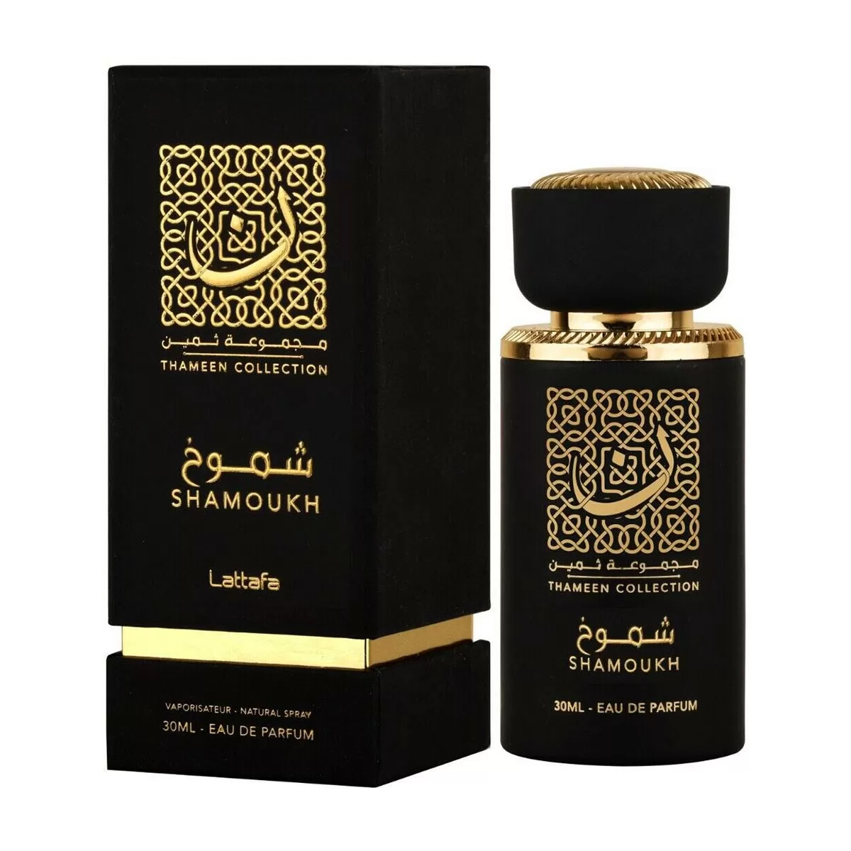 LATTAFA SHAMOUKH EAU DE PARFUM THAMEEN COLLECTION 30ML VAPORIZADOR