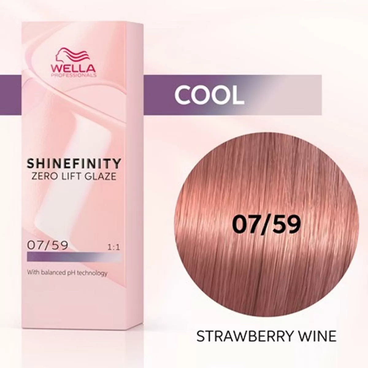 WELLA SHINEFINITY ZERO LIFT GLAZE TINTE 07/59 STRAWBERRY WINE 60ML 1UN