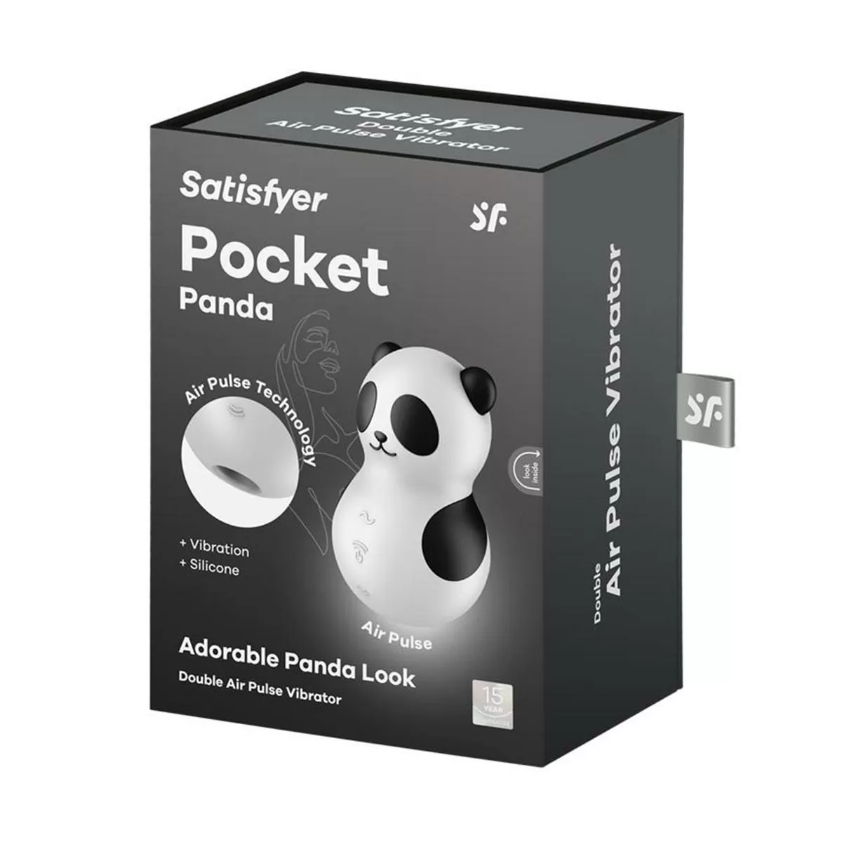 SATISFYER POCKET PANDA DOUBLE AIR VOBRATOR 1UN