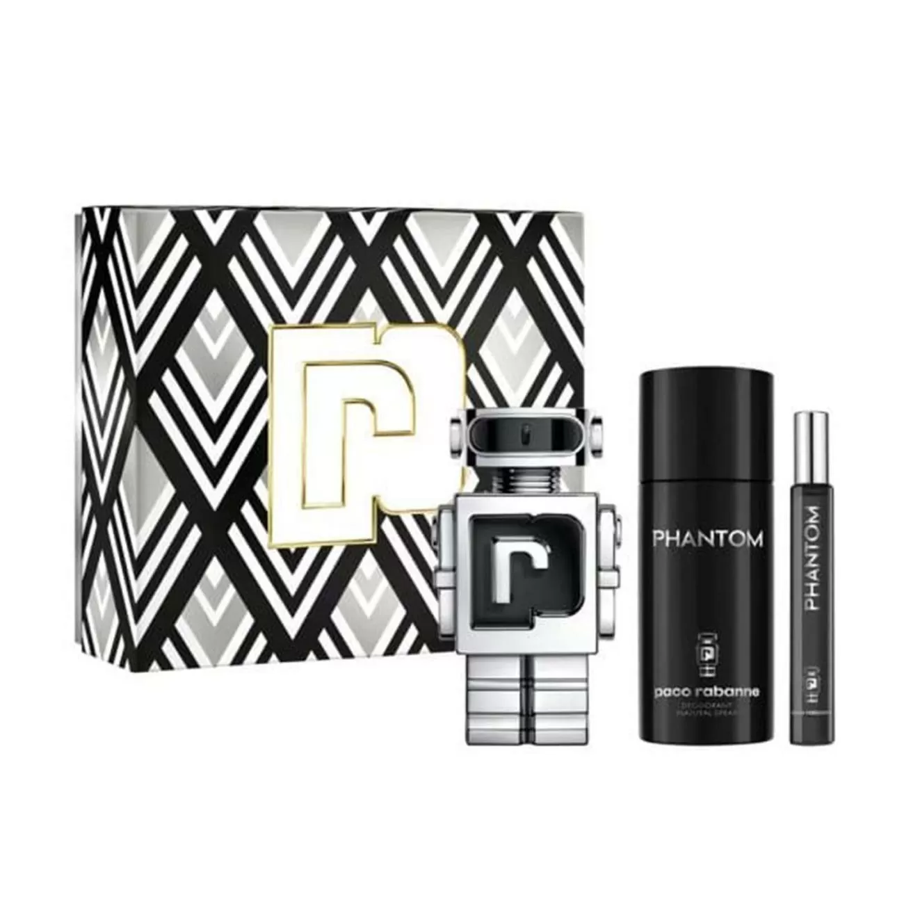 PACO RABANNE PHANTOM EAU DE TOILETTE 100ML VAPORIZADOR + DESODORANTE 150ML VAPORIZADOR + MINIATURA 1U.