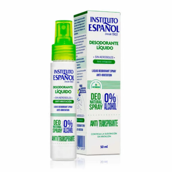 INSTITUTO ESPAÑOL SIN ALCOHOL SPRAY DESODORANTE LIQUIDO ANTI-TRANSPIRANTE 50ML VAPORIZADOR