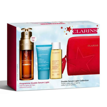 CLARINS DOUBLE-SERUM CREMA LIGERA 50ML + HYDRA-ESSENTIAL CREMA 15ML + LOCION 50ML