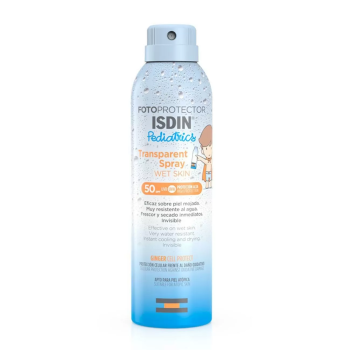 ISDIN PEDIATRICS WET SKIN SPRAY FOTOPROTECTOR SPF50 TRANSPARENT PIEL ATOPICA 250ML VAPORIZADOR