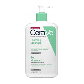 CERAVE NORMAL TO OILY SKIN FOAMING CLEANSER FRAGRANCE FREE 473ML
