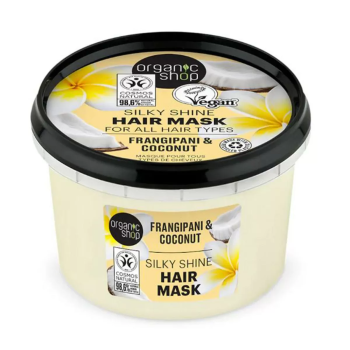 ORGANIC SHOP FRANGIPANI COCONUT HAIR MASK SILKY SHINE 250ML