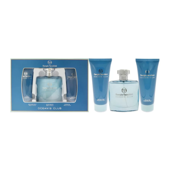 SERGIO TACCHINI OCEAN'S CLUB EAU DE TOILETTE 100ML VAPORIZADOR + BALSAMO AFTER SHAVE 100ML + GEL DE BAÑO 100ML