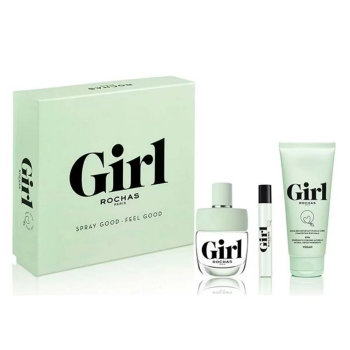 ROCHAS GIRL EAU DE TOILETTE 100ML VAPORIZADOR + LOCION CORPORAL PERFUMADA 100ML + MINIATURA EAU DE TOILETTE 7 5ML