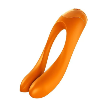 SATISFYER CANDY CANE FINGER VIBRADOR ORANGE TESTER 1UN