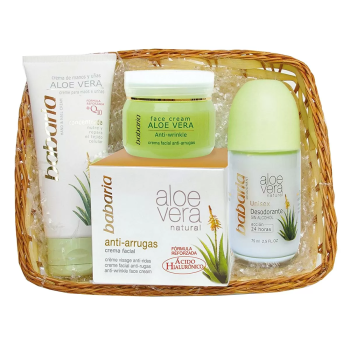 BABARIA ALOE VERA CREMA 225ML + DESODORANTE ROLL-ON CREMA DE MANOS + 100ML