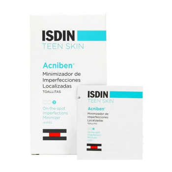 ISDIN TEEN SKIN ACNIBEN MINIMIZADOR DE IMPERFECCIONES LOCALIZADAS TOALLITA 30UN