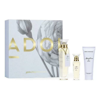 ADOLFO DOMINGUEZ AGUA FRESCA DE ROSAS EAU DE TOILETTE 120ML + LOCION CORPORAL PERFUMADA 75ML + MINIATURA EAU DE TOILETTE 10ML