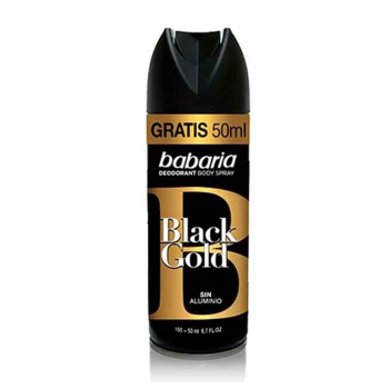 BABARIA BLACK GOLD DESODORANTE +50 ML GRATIS 200ML