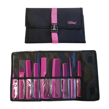 EUROSTIL ESTUCHE PROFESIONAL 9 PEINES COLORES CON CIERRE 1UN