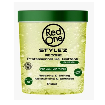 RED ONE STYLEZ OIL WAX-GEL OLIVE OIL SIN ALCOHOL 910ML