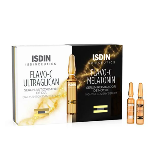 ISDIN ISDIN ISDINCEUTICS SERUM ANTI-OXIDANTE FLAVO-C 1UN + MELATONINA SERUM DE NOCHE 1U.