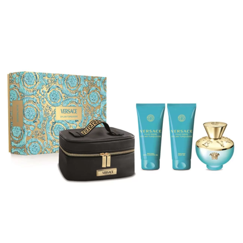 VERSACE POUR FEMME DYLAN TURQUOISE EAU DE TOILETTE 100ML VAPORIZADOR + GEL DE BAÑO 1U + BODY OIL 1U
