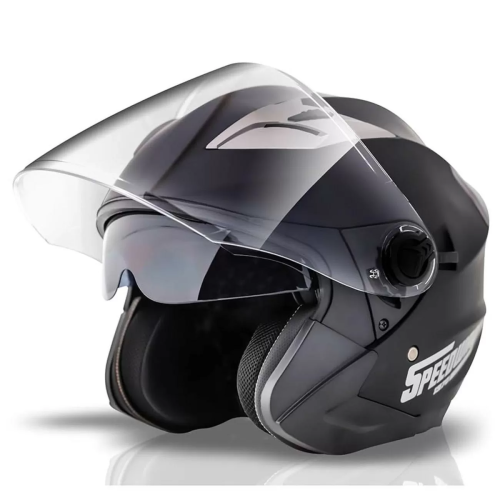 SPEEDWAY GRIT INTEGRAL MATT CASCO DE MOTO NEGRO NEGRO TAMAÑO XL 1UN