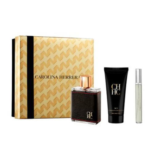 CAROLINA HERRERA CH MEN EAU DE TOILETTE 10ML VAPORIZADOR + LOCION AFTER SHAVE 100ML + MINIATURA 10ML