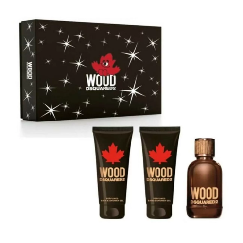 DSQUARED DSQUAREED2 WOOD EAU DE TOILETTE 100ML VAPORIZADOR + PERFUMED SHOWER GEL 100ML + AFTER SHAVE BALM 100ML