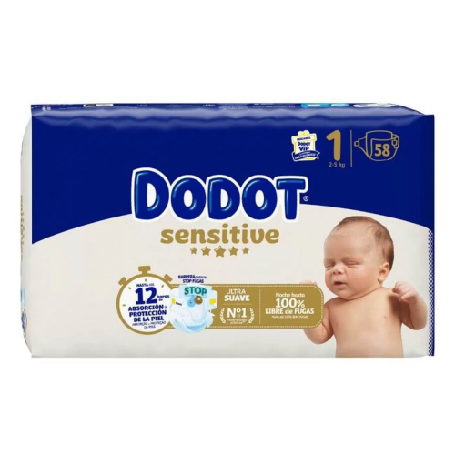DODOT SENSITIVE PAÑALES 2-5KG 5000GR