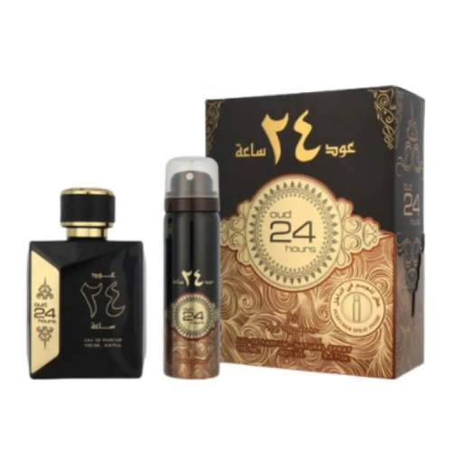 AL ZAAFARAN OUD 24 HOURS EAU DE PARFUM 100ML VAPORIZADOR + DESODORANTE 24H 50ML VAPORIZADOR