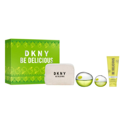 DONNA KARAN BE DELICIOUS EAU DE PARFUM 100ML + EAU DE PARFUM 1U + LOCION CORPORAL 1U + ESTUCHE 1U