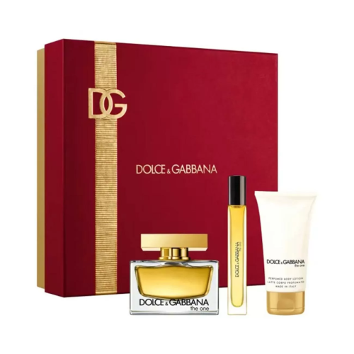 DOLCE GABBANA THE ONE EAU DE PARFUM 75ML VAPORIZADOR + LOCION CORPORAL PERFUMADA 50ML + MINIATURA 10ML
