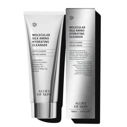 ALLIES OF SKIN MOLECULAR SILK AMINO HYDRATING CLEANSER STEP 1 100ML