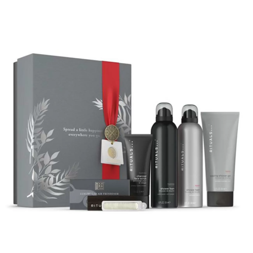 RITUALS HOMME EXFOLIANTE FACIAL 70ML + SHOWER FOAM 200ML + SPORT SHOWER FOAM 200ML + GEL DE BAÑO 200ML + AMBIENTADOR COCHE 1U
