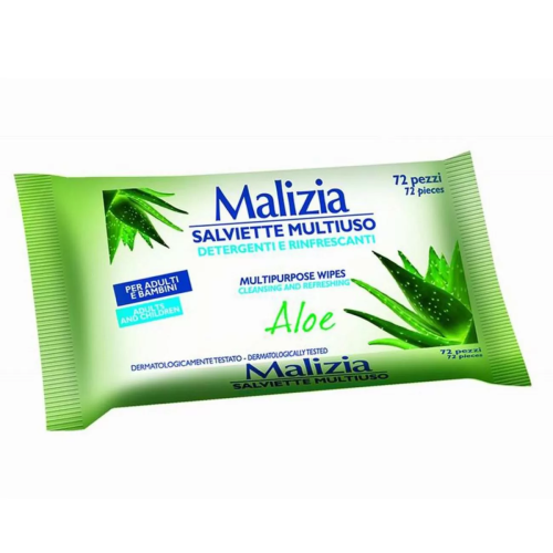 MALIZIA ALOE TOALLITAS MULTI-USO REFRESCANTES 72UN