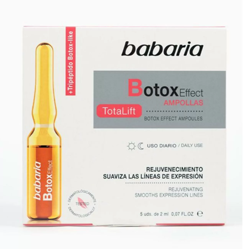BABARIA EFECTO BOTOX AMPOLLAS REJUVENECIMIENTO USO DIARIO 10ML