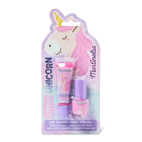 MARTINELIA LITTLE UNICORN BRILLO DE LABIOS 1UN + LACAS DE UÑAS 1U.