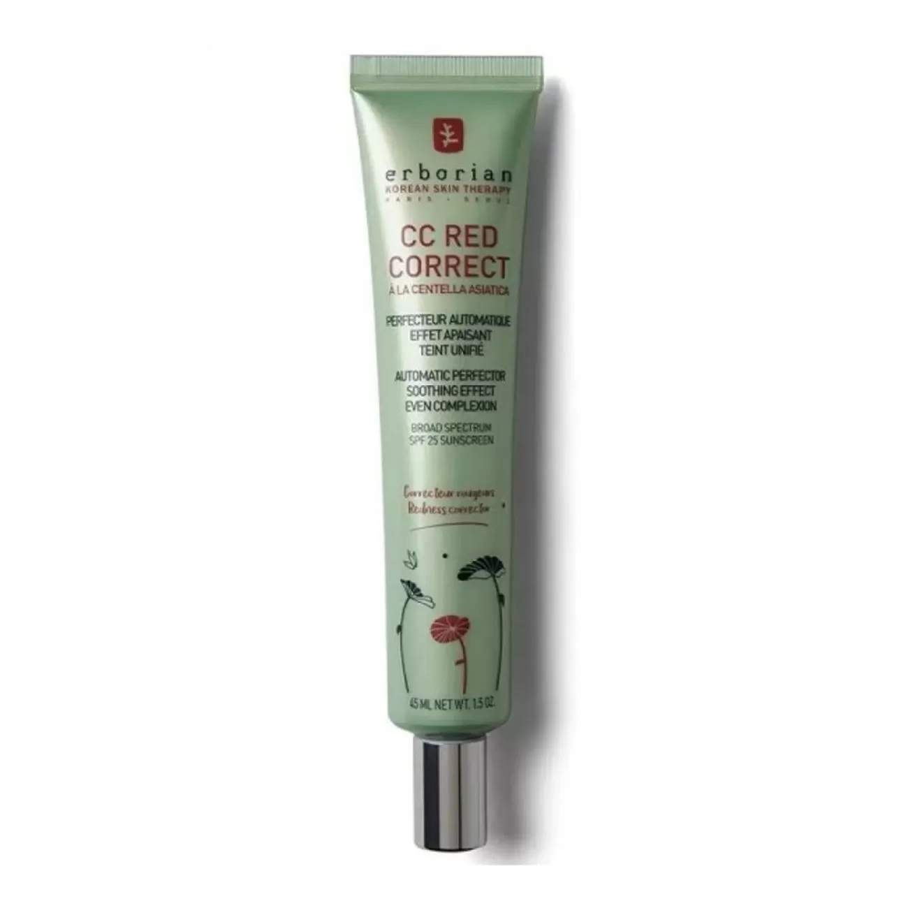 ERBORIAN CC RED CORRECT CREMA CENTELLA ASIATICA SOOTHING EFFECT 45ML