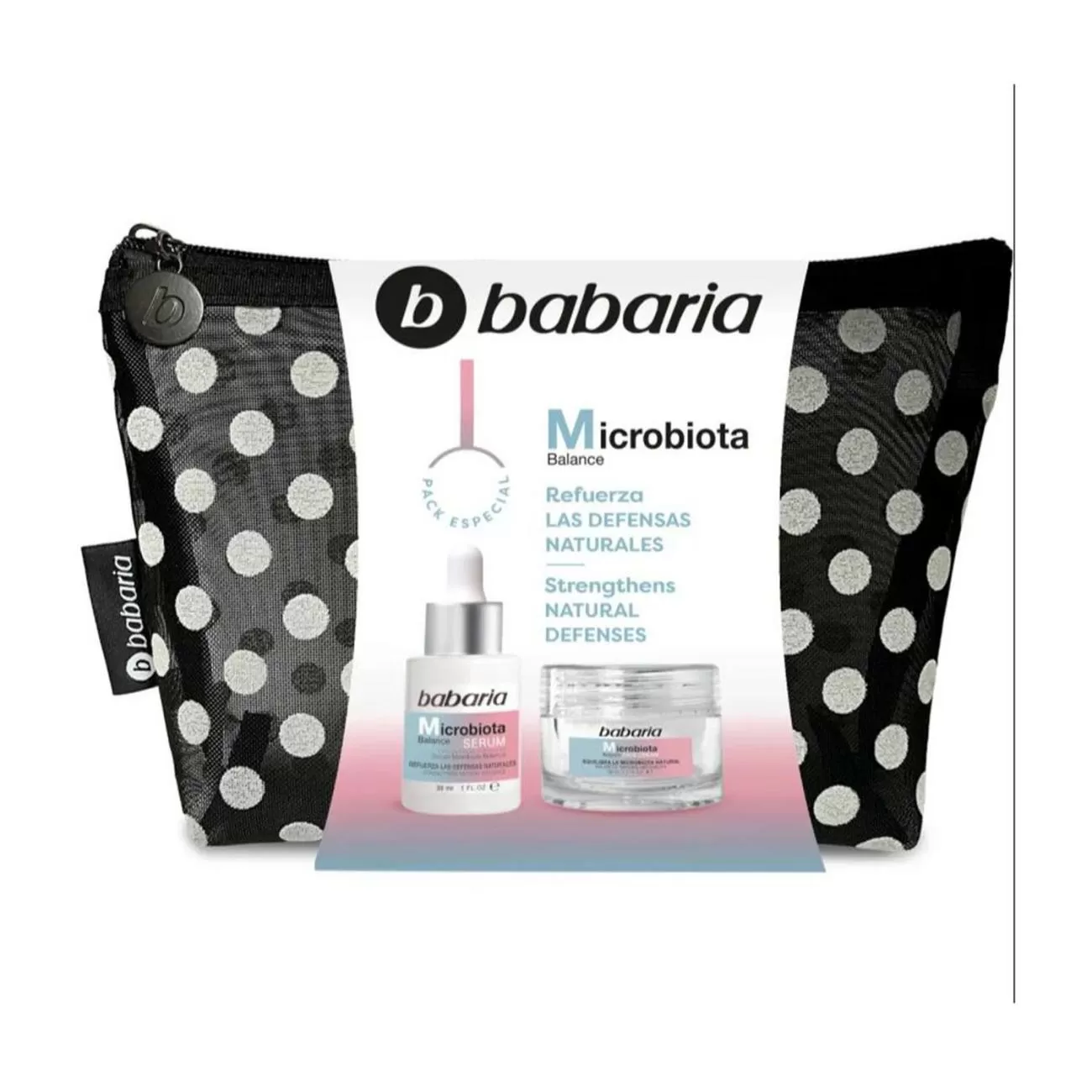 BABARIA MICROBIOTA REFUERZA CREMA FACIAL SET ESTUCHE 50ML + SERUM 1U.