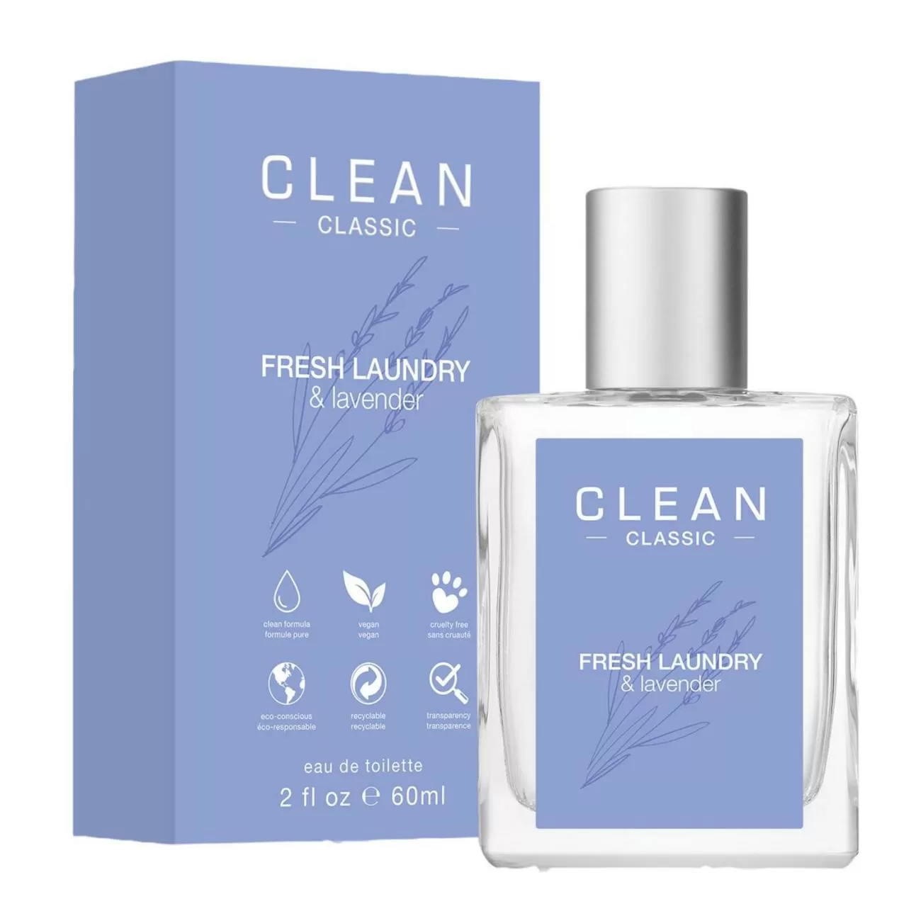 CLEAN CLASSIC EAU DE TOILETTE FRESH LAUNDRY LAVENDER 60ML VAPORIZADOR