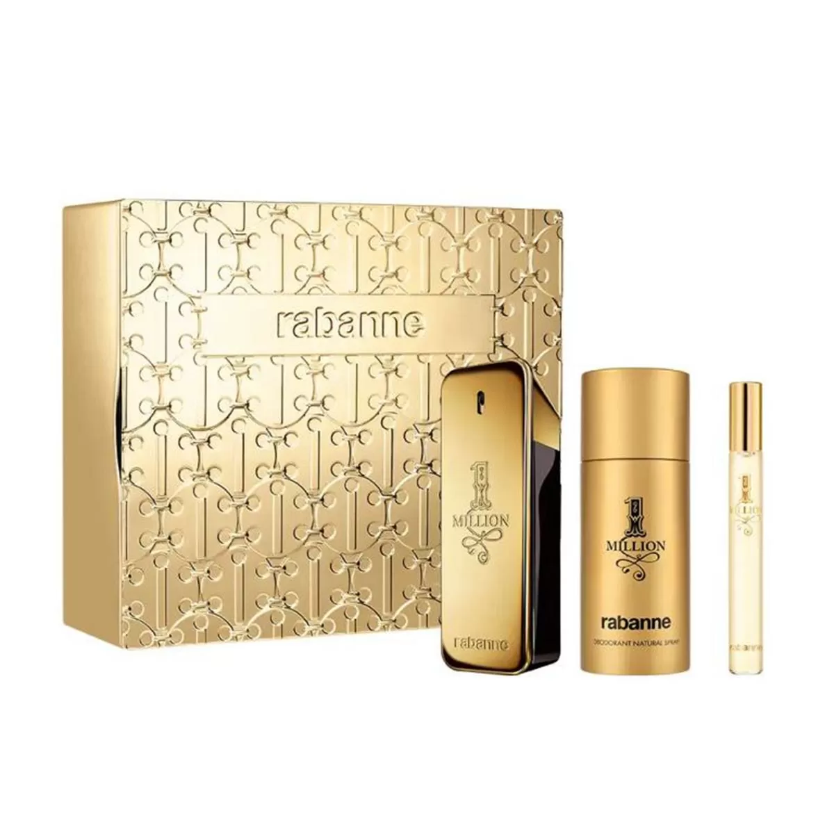 PACO RABANNE 1 MILLION EAU DE TOILETTE 100ML + DESODORANTE SPRAY 150ML VAPORIZADOR + MINIATURA 10ML