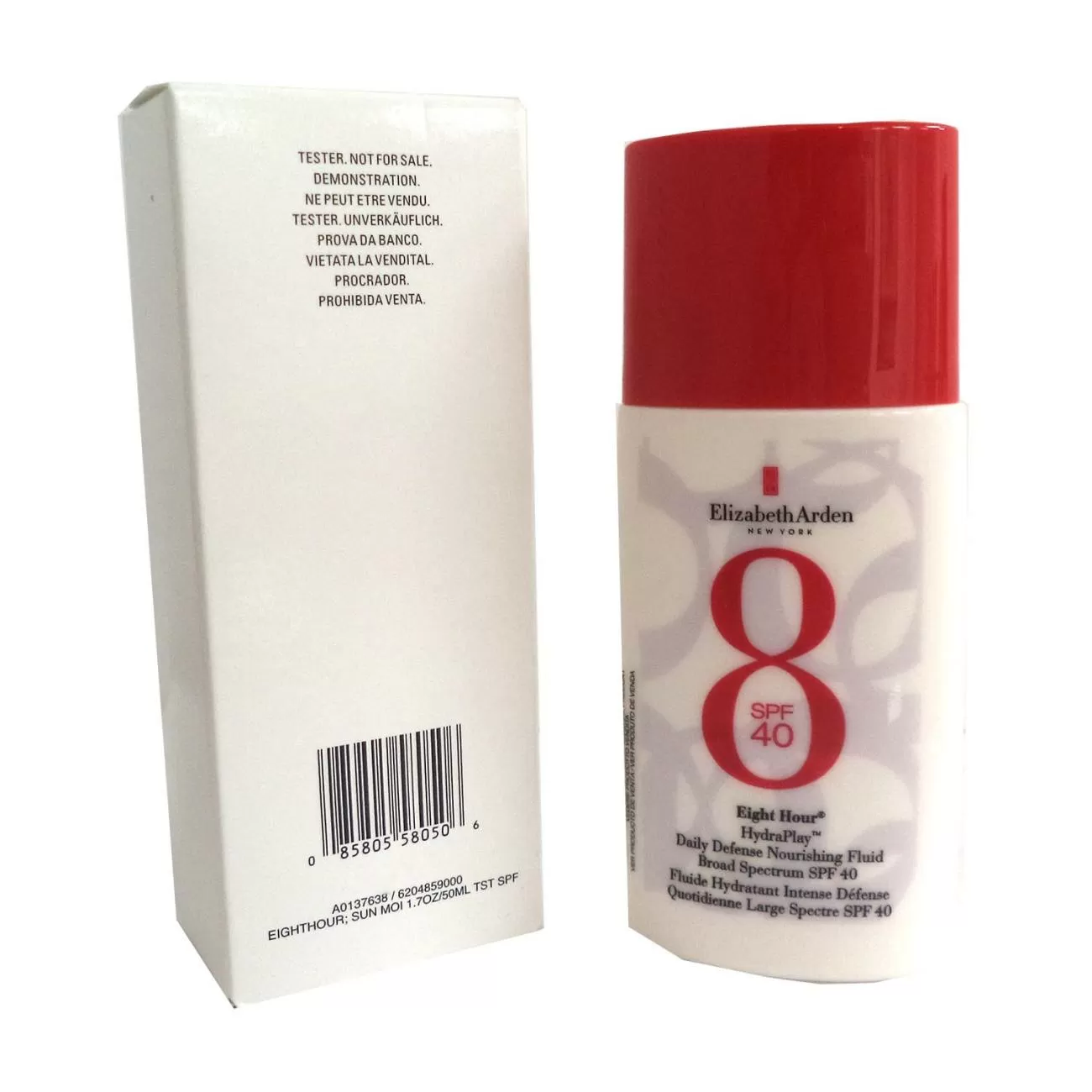 ELIZABETH ARDEN 8 HOUR HYDRAPLAY NOURISHING FLUID SPF40 TESTER 50ML