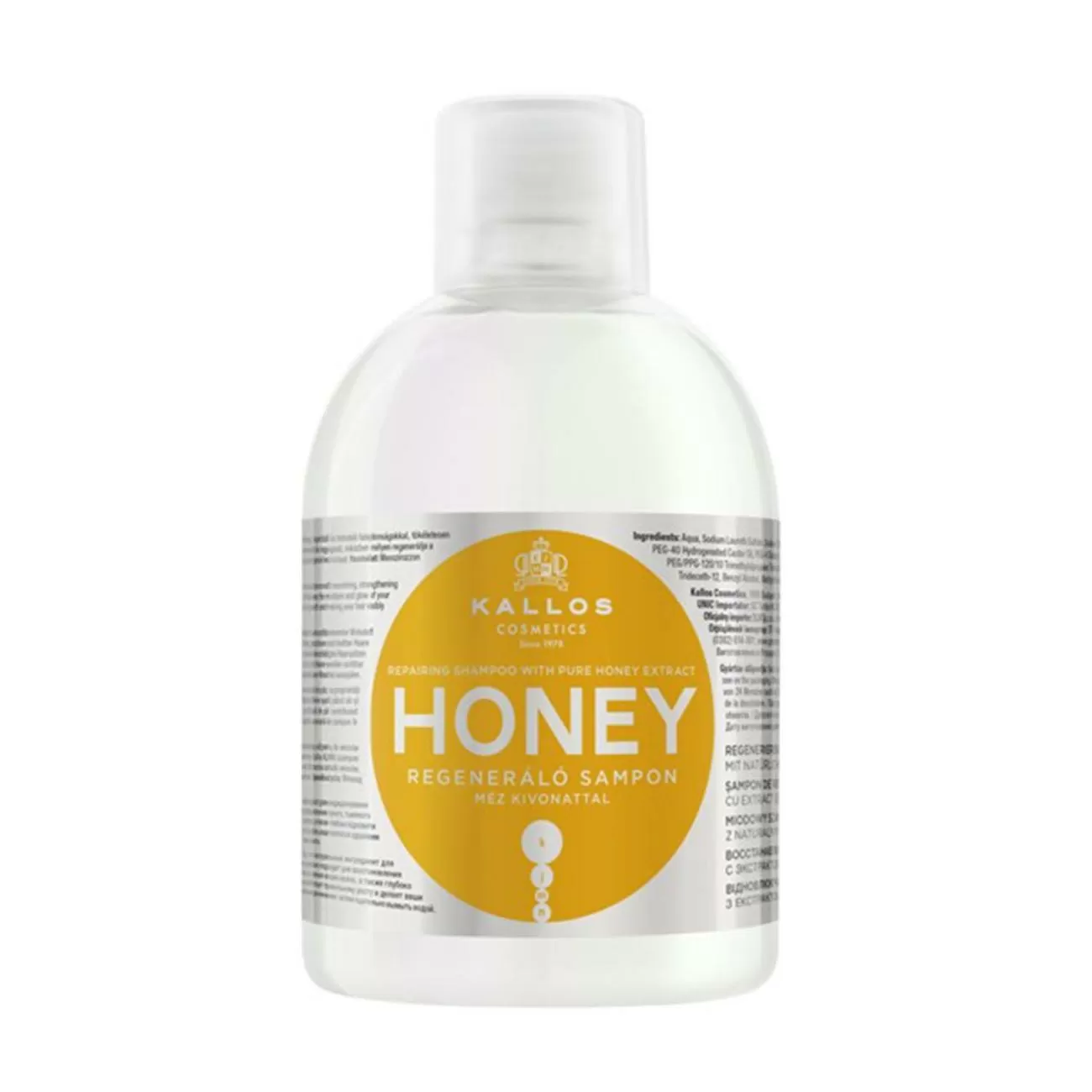 KALLOS HONEY CHAMPU REPARADOR CON EXTRACTO PURO DE MIEL 1000ML