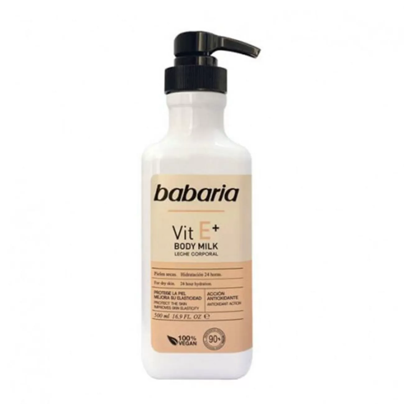 BABARIA VIT E+ BODY MILK VEGAN PIEL SECA 500ML