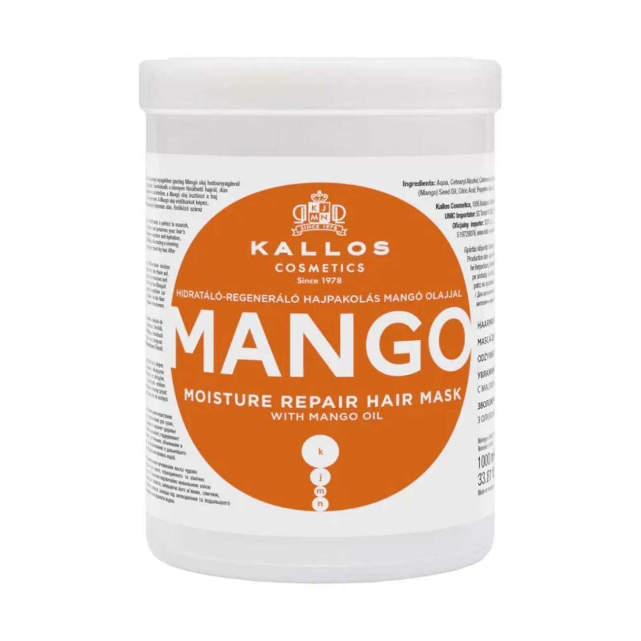 KALLOS MANGO MASCARILLA CAPILAR REPARADORA 1000ML