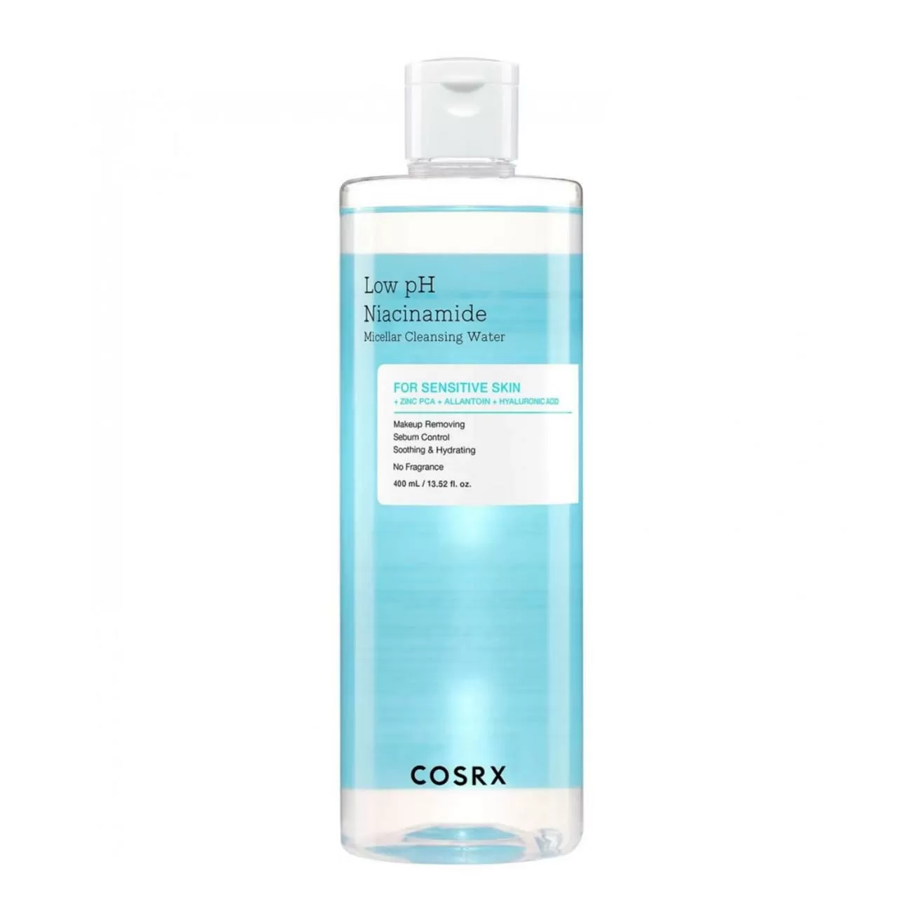 COSRX LOW PH NIACINAMIDE AGUA MICELAR LIMPIADORA PARA PIEL SENSIBLE 400ML
