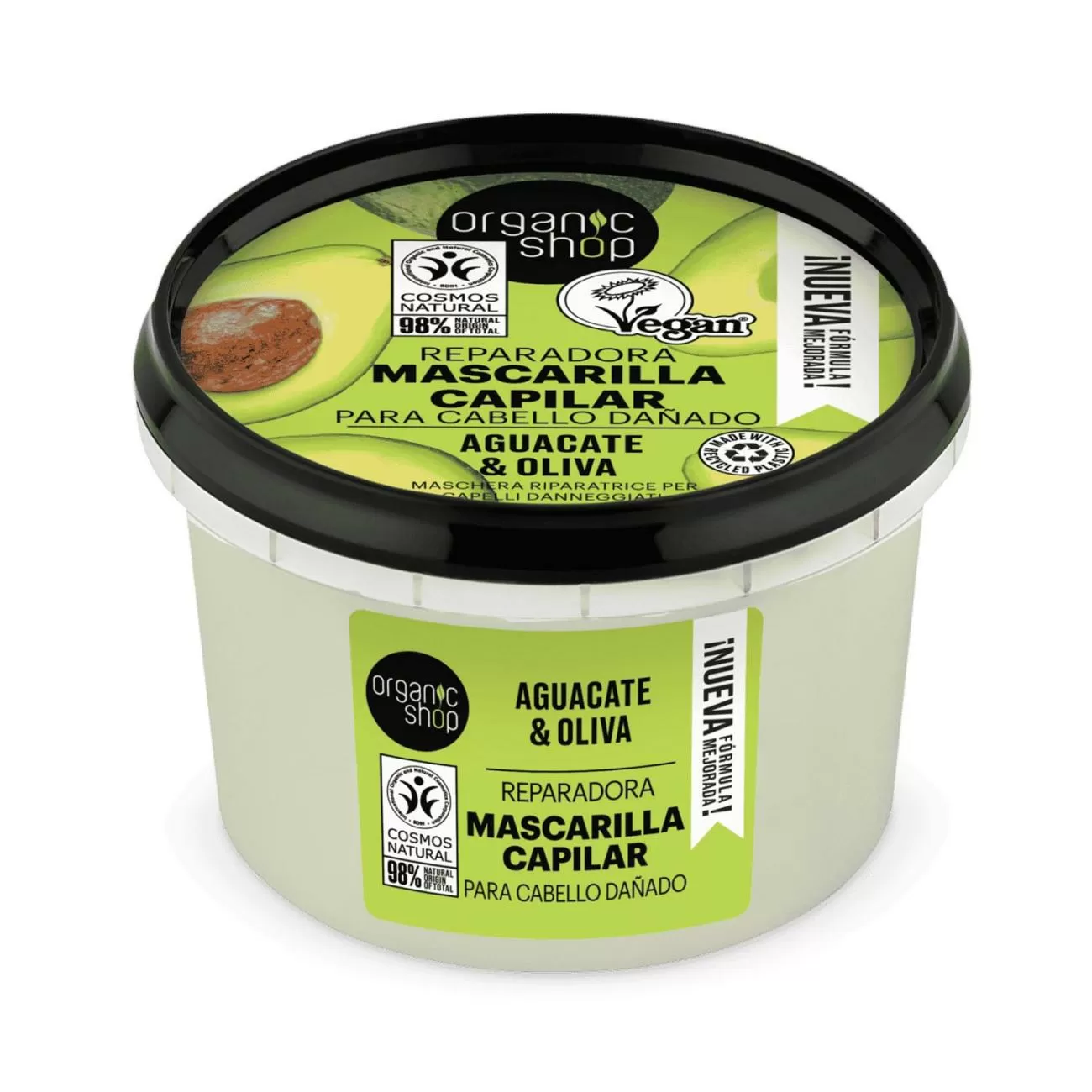 ORGANIC SHOP AGUACATE MASCARILLA CAPILAR CABELLO DAÑADO 250ML